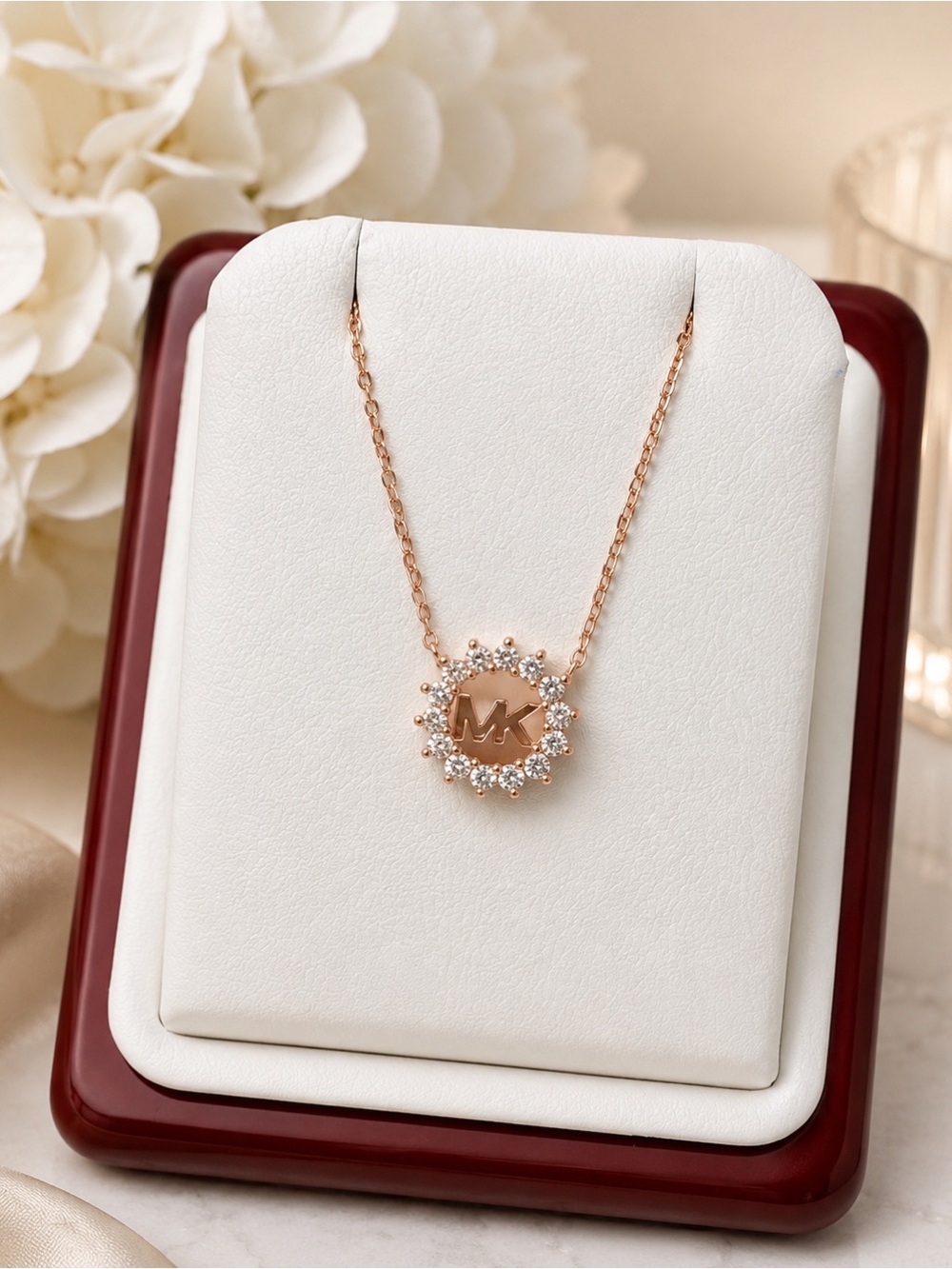 Fine jewerly sterling silver MK GOLD Rose
